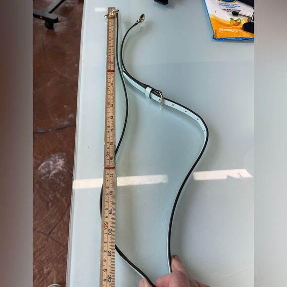 NWOT Kate Spade Tote Bag – Leather Structured Shopper –Light Blue Work Bag Purse - Picture 15 of 16